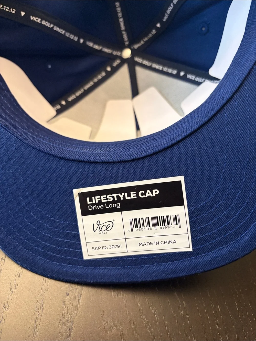 NWT Vice Golf Drive Long Adjustable SnapBack Hat